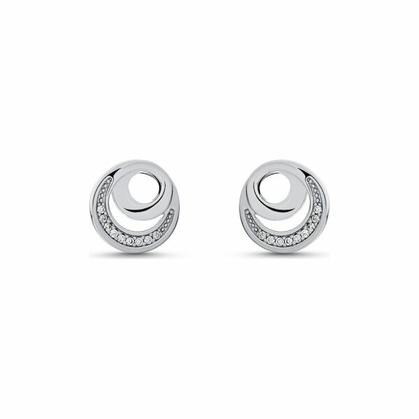 JETTE Ohrstecker LOOP 87745406 925er Silber rhodiniert