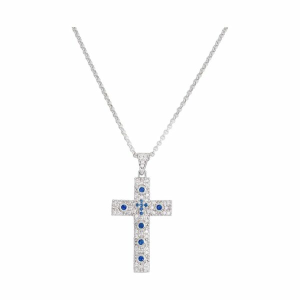 Amen Kette Cross CCZBBL 925er Silber